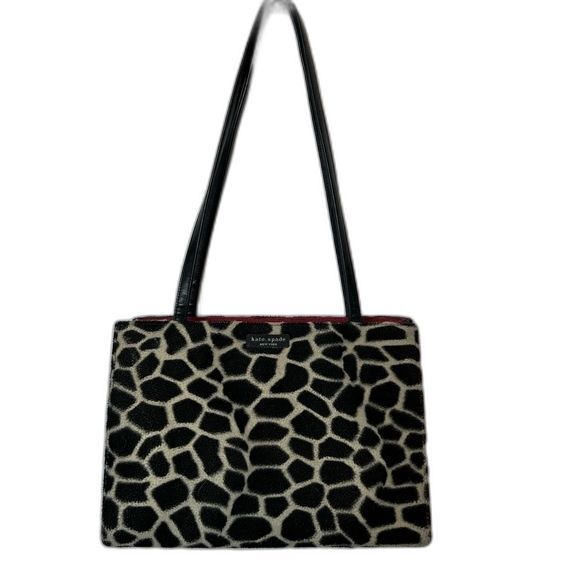 Kate Spade New York The Sam Bag Calf Hair Giraffe Y2k Vintage Tote Bag - Picture 1 of 14